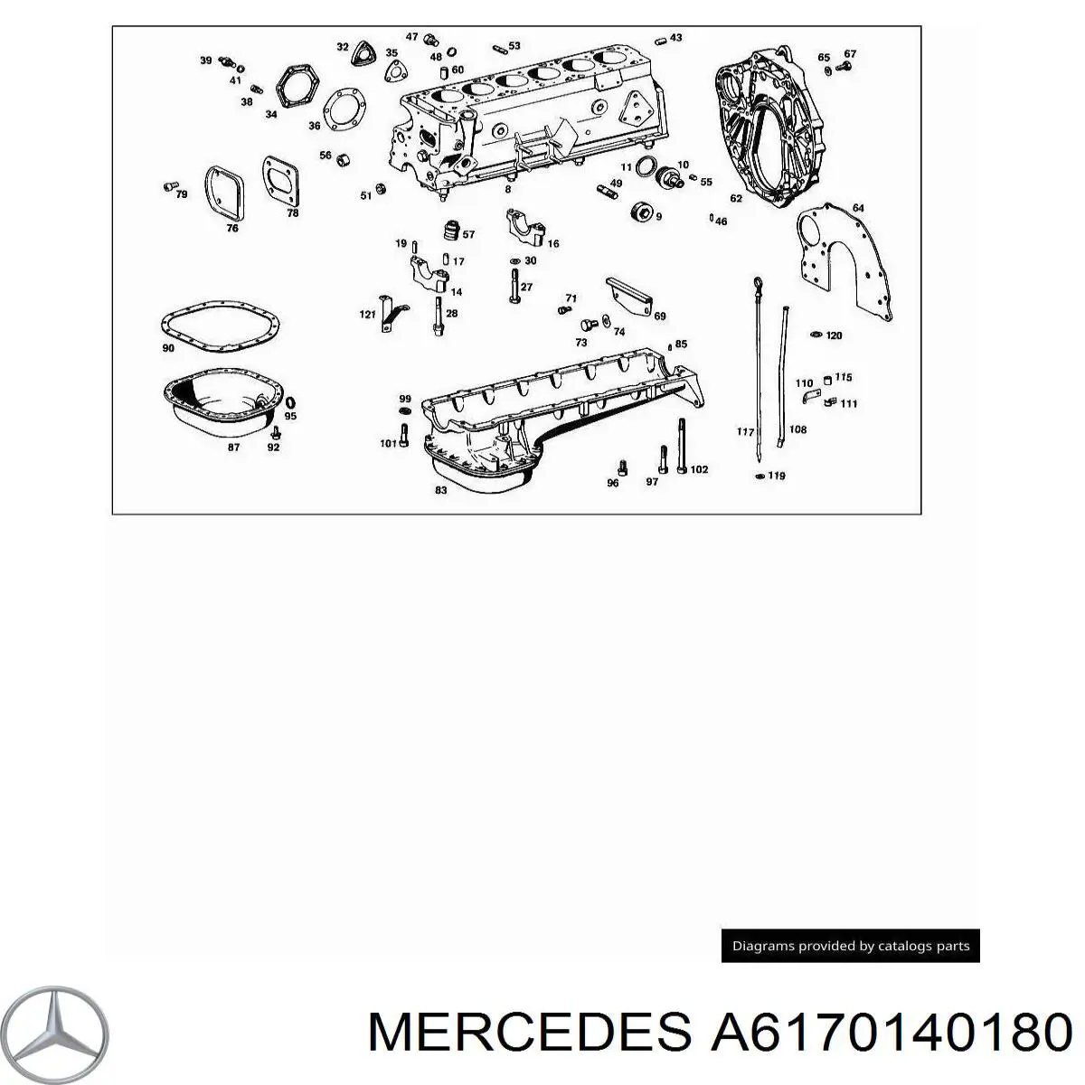 A6170140180 Mercedes junta, cárter de aceite