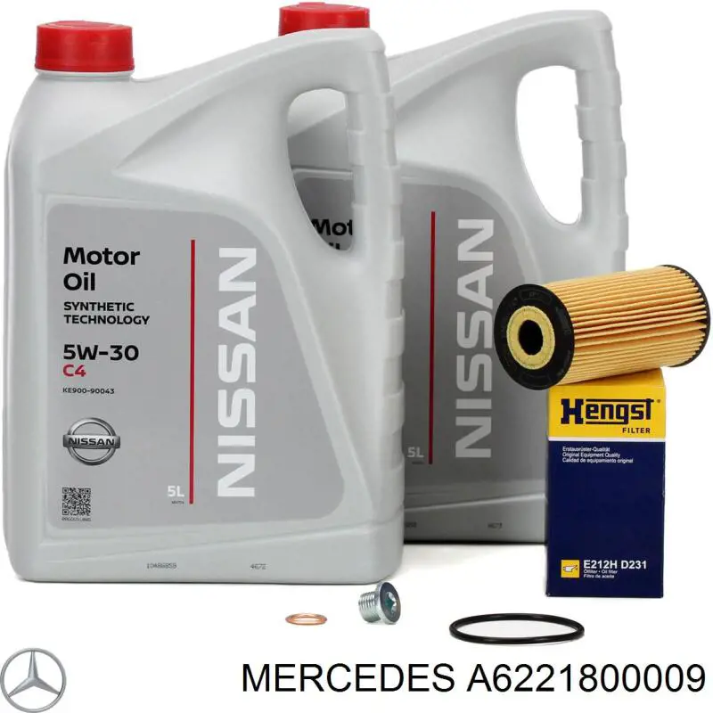 Filtro de aceite motor Mercedes A6221800009
