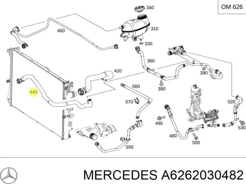 Manguera inferior del radiador Mercedes A6262030482 precio, desde 35,94 EUR