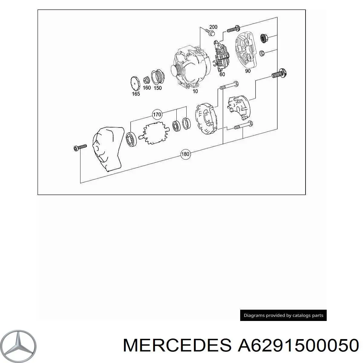 Alternador del motor Mercedes A6291500050 precio, desde 285,00 EUR
