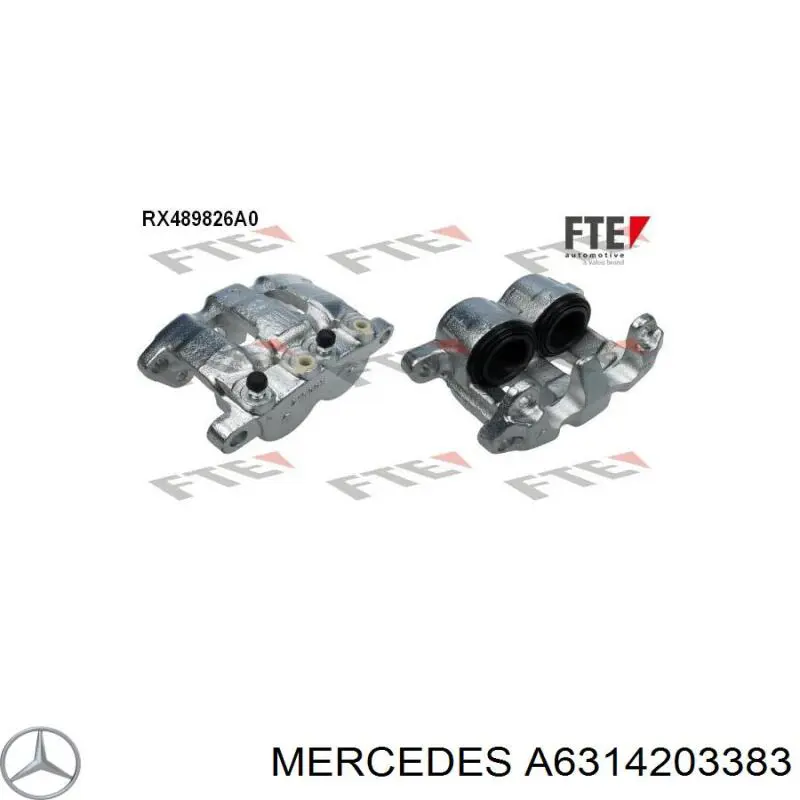 631420338364 Mercedes pinza de freno delantera derecha