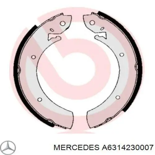 A6314230007 Mercedes zapatas de frenos de tambor traseras