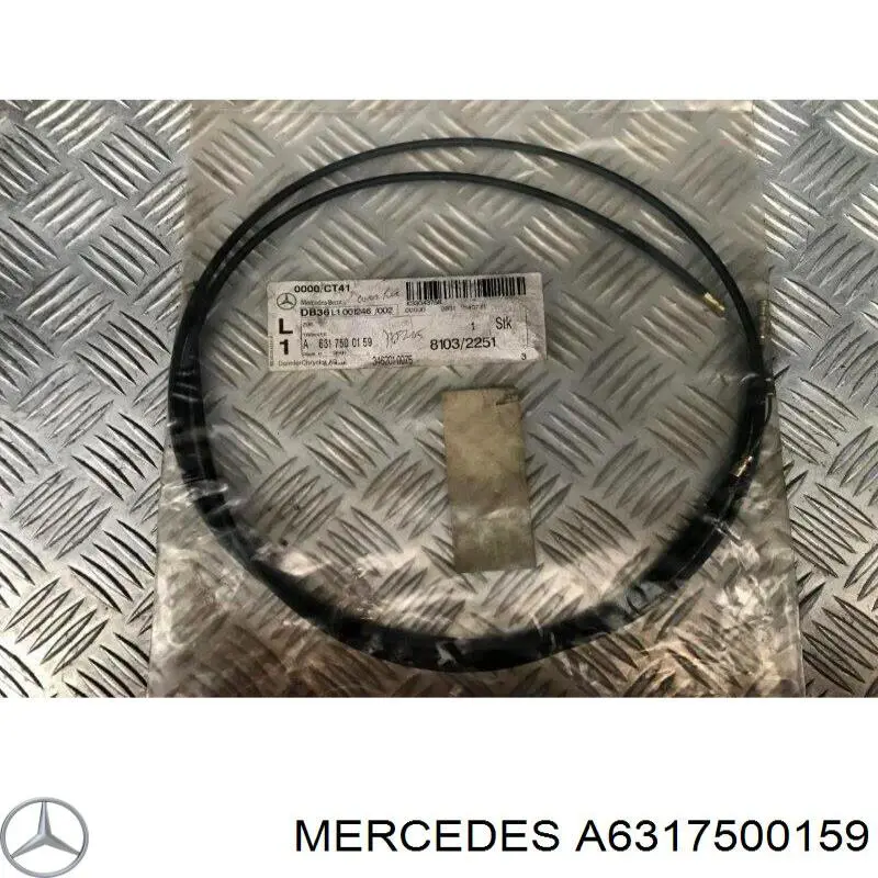 Cable de apertura de capó del motor para Mercedes 100 (631)