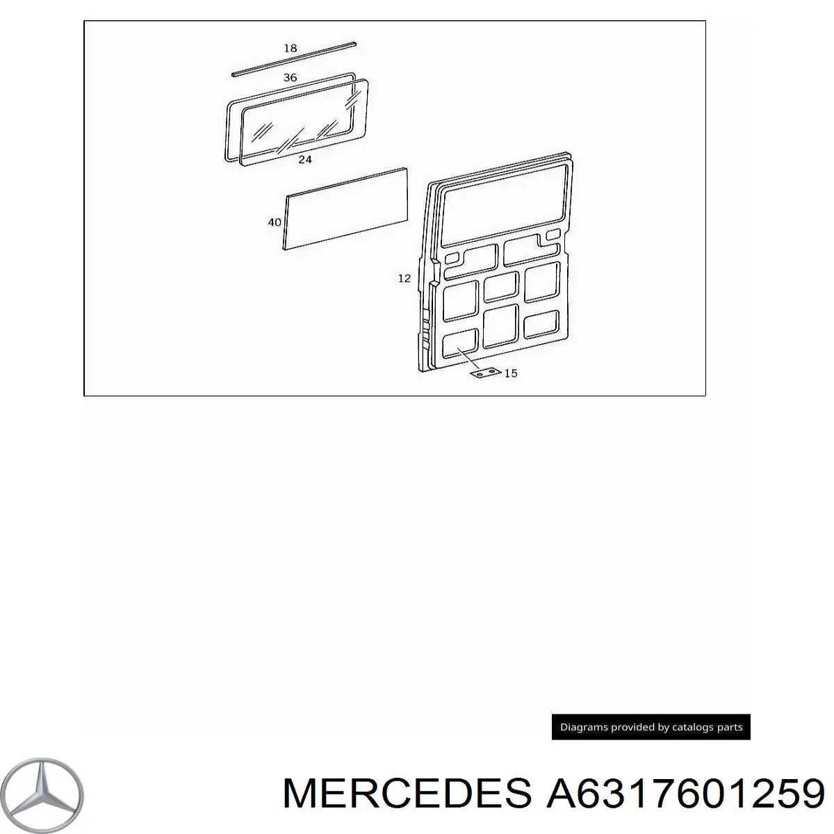A6317601259 Mercedes tirador de puerta exterior delantero