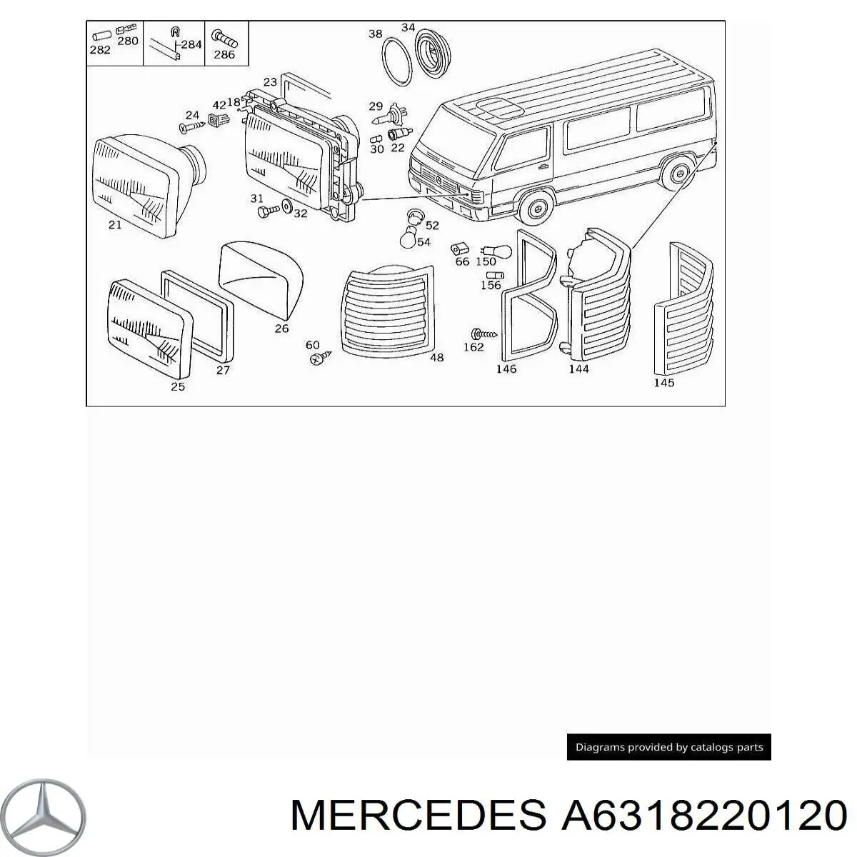 Piloto intermitente derecho Mercedes 100 (631)