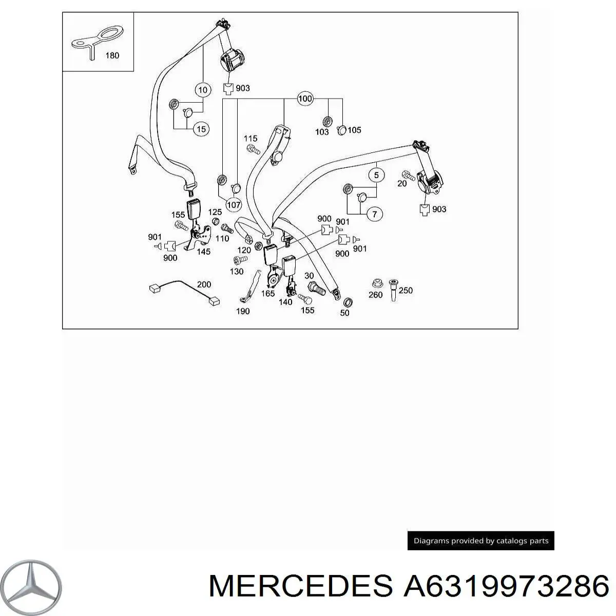  Mercedes A6319973286