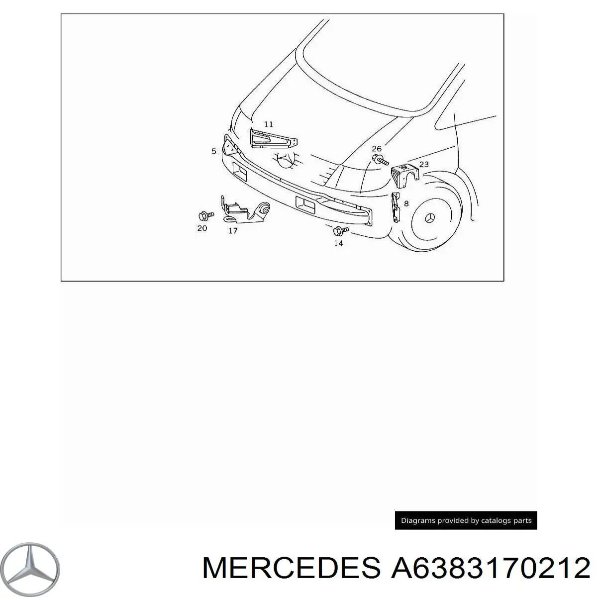 Buje silencioso del subchasis delantero Mercedes A6383170212 precio, desde 11,39 EUR