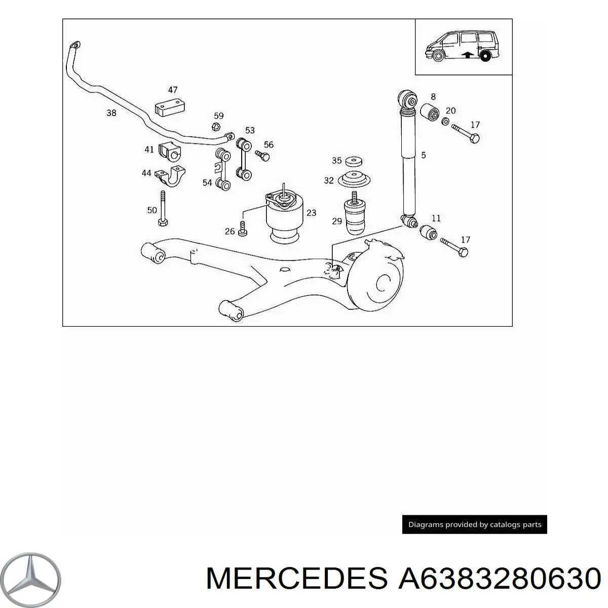 Válvula de control de nivel de suspensión para Mercedes V (638)