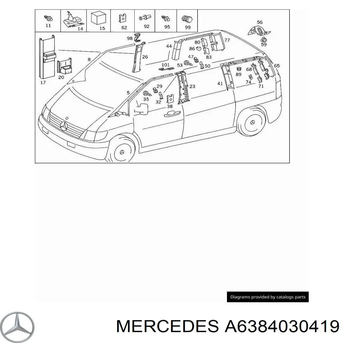  Mercedes A6384030119 precio, desde 14,88 EUR