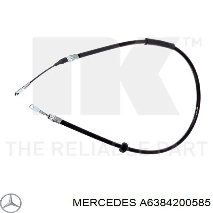 A6384200585 Mercedes cable de freno de mano delantero