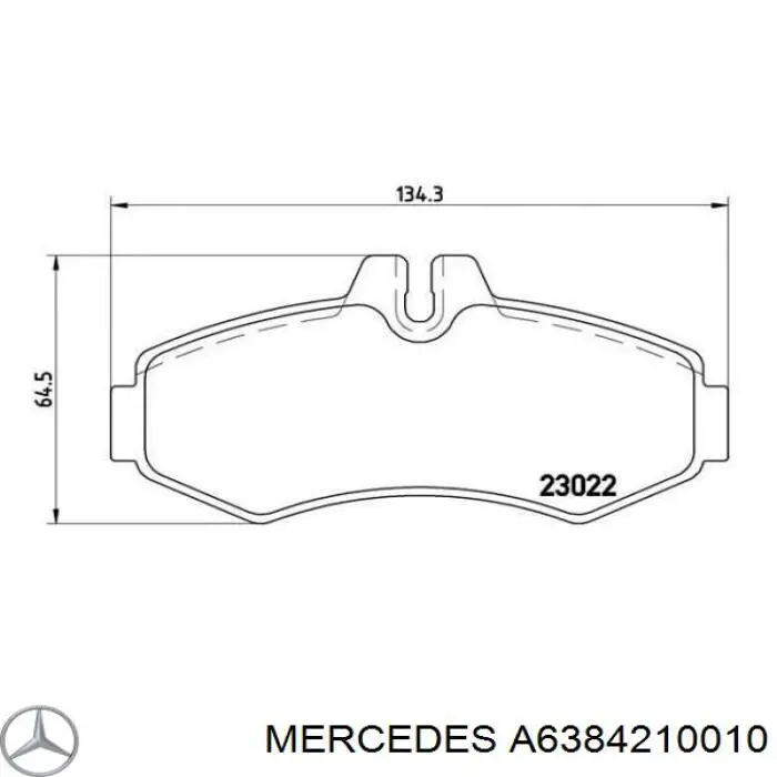 Comprar A6384210010 Mercedes Pastillas delanteras de freno