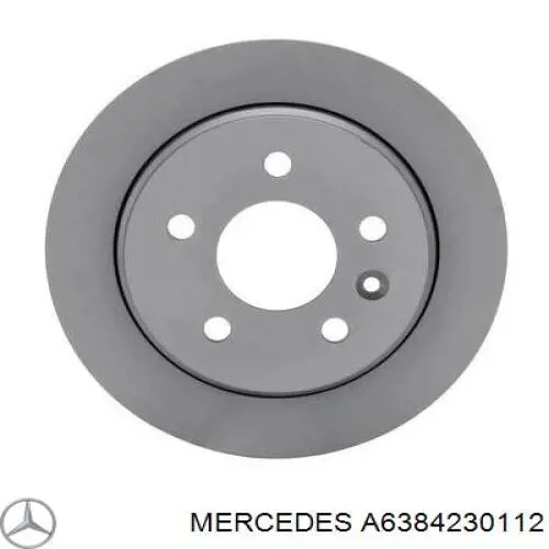 A6384230112 Mercedes disco de freno trasero