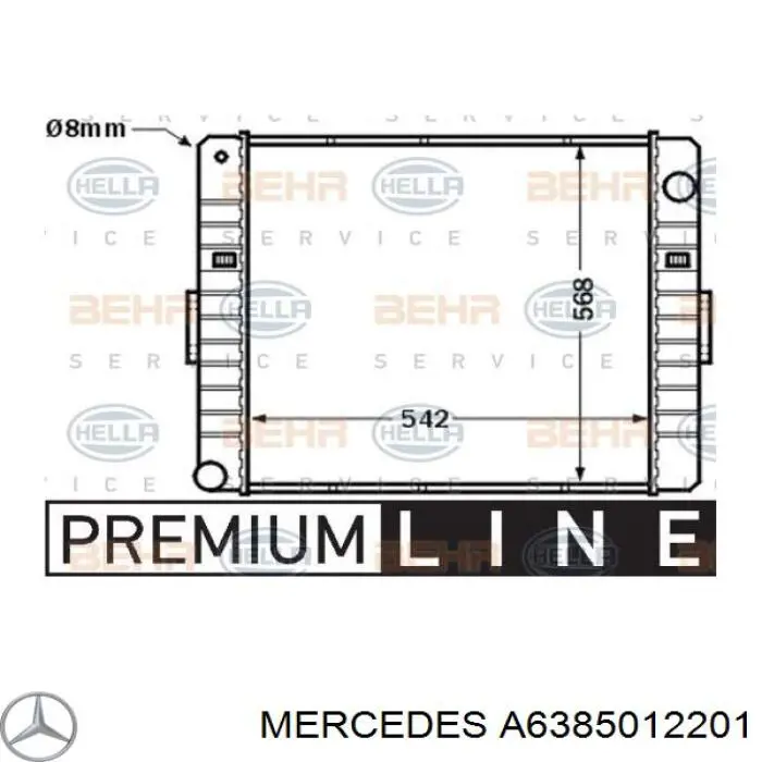 Comprar A6385012201 Mercedes Radiador de auto