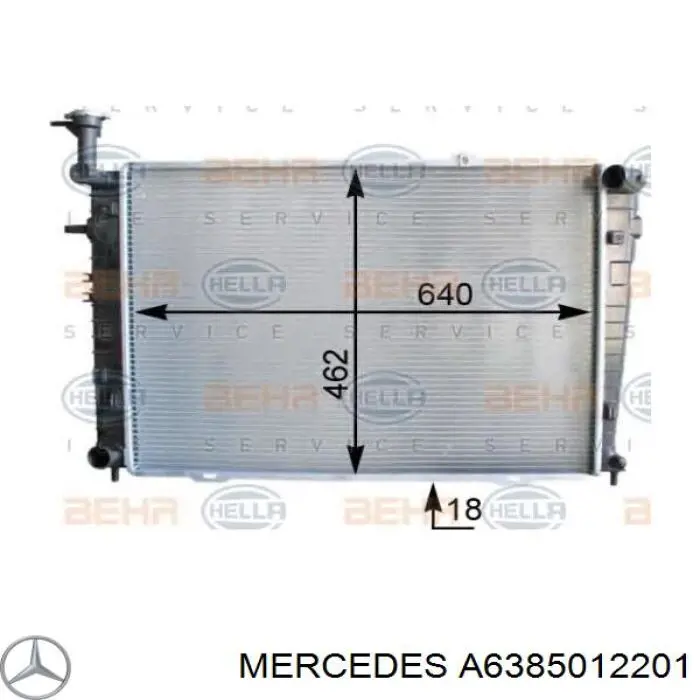 Comprar A6385012201 Mercedes Radiador de auto