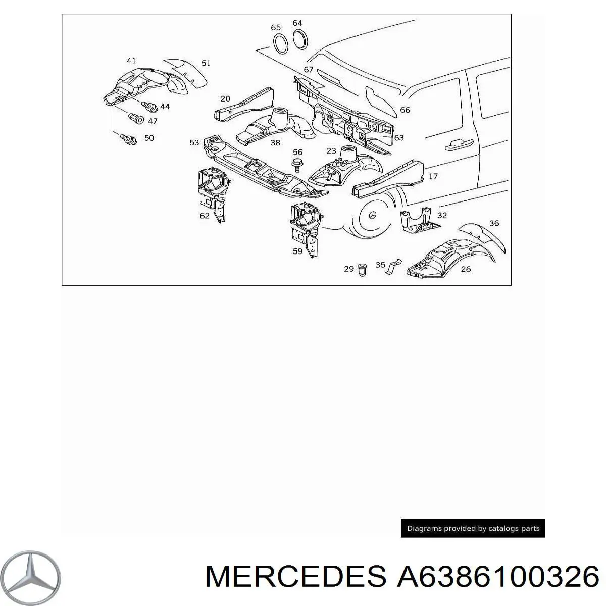 A6386100326 Mercedes soporte, faro principal delantero derecho