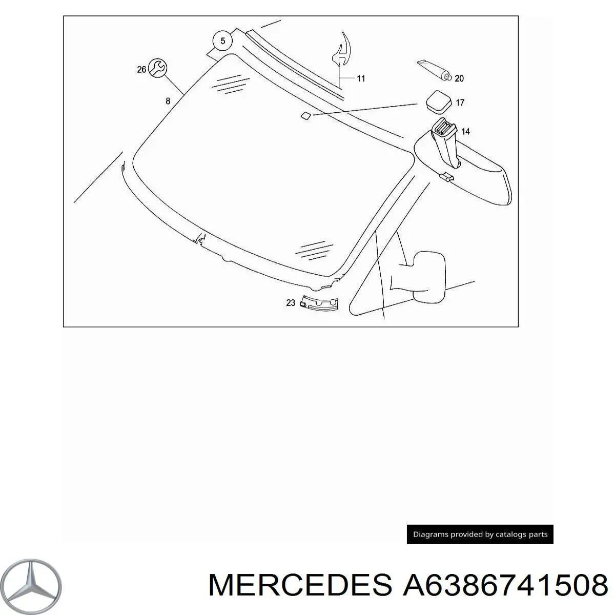 Ventanilla costado superior derecha (lado maletero) para Mercedes Vito (638)