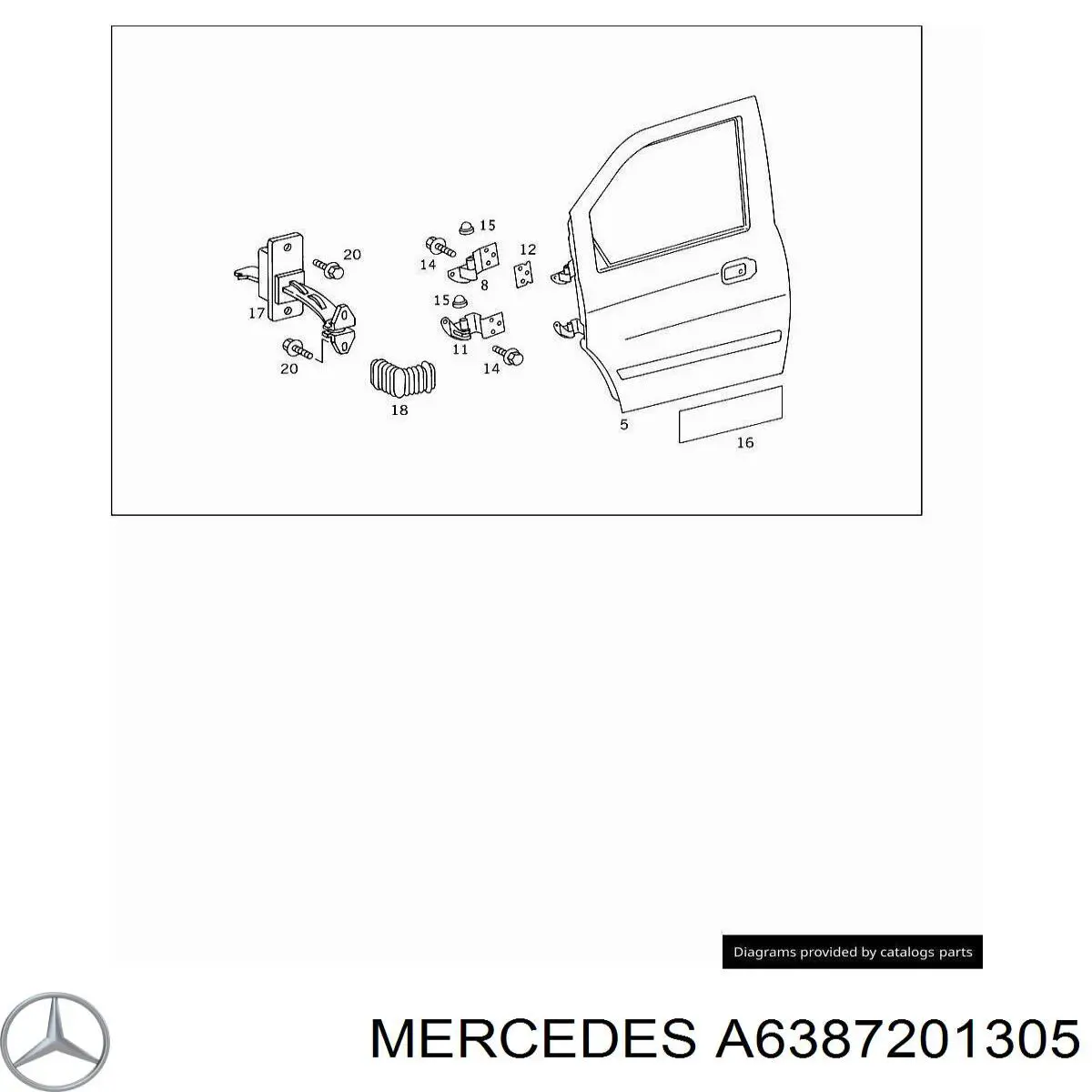 A6387200305 Mercedes puerta delantera derecha