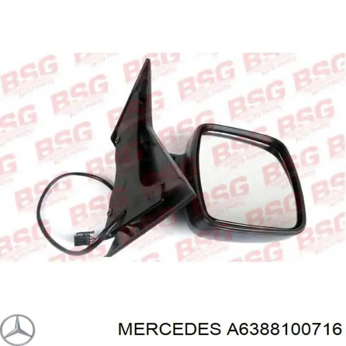Espejo retrovisor derecho Mercedes A6388100716 precio, desde 68,88 EUR