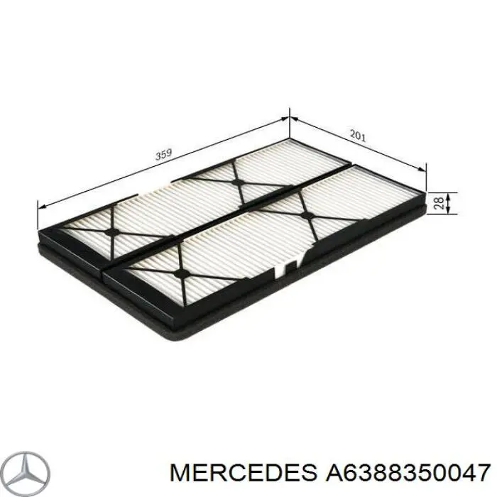 Comprar A6388350047 Mercedes Filtro de aire del habitáculo
