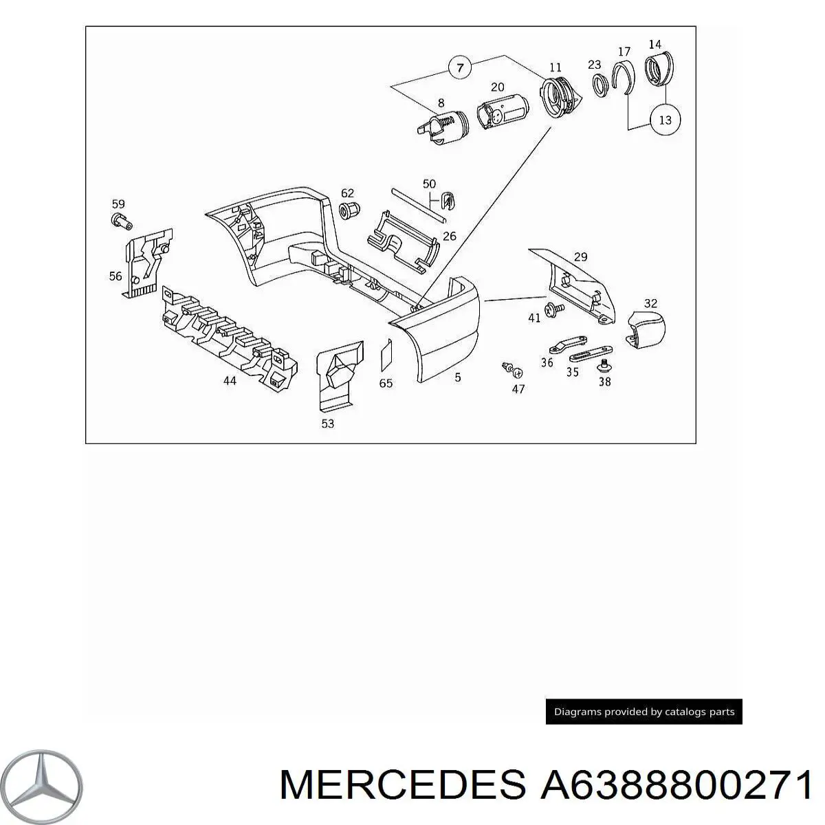 Paragolpes Mercedes A6388800271 precio, desde 194,57 EUR
