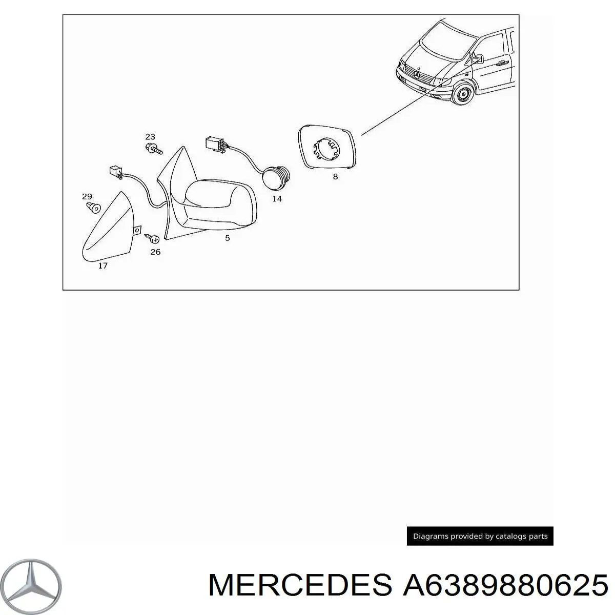 Comprar A6389880625 Mercedes Clip de fijación de moldura de puerta