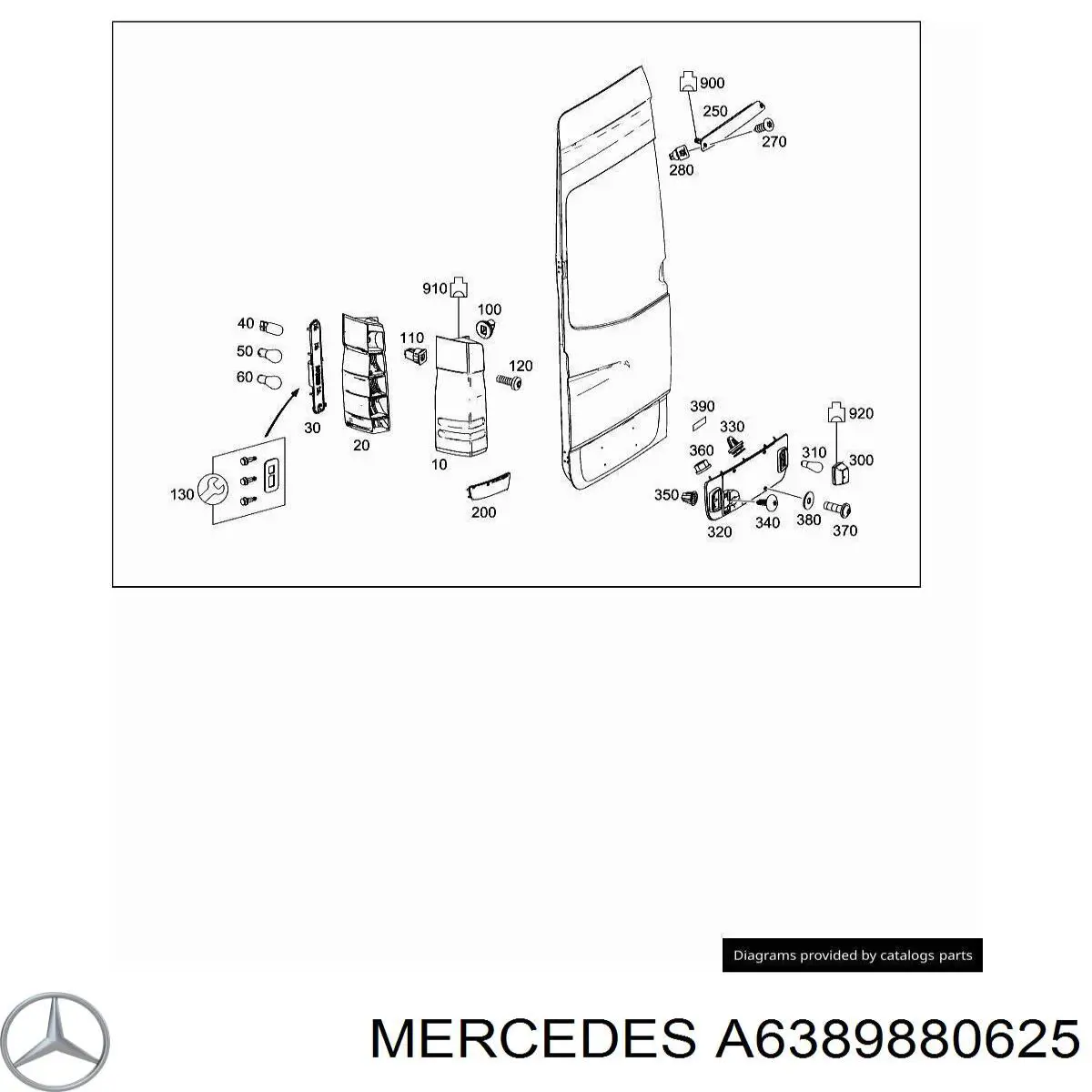 Clip de fijación de moldura de puerta Mercedes A6389880625 precio, desde 1,51 EUR