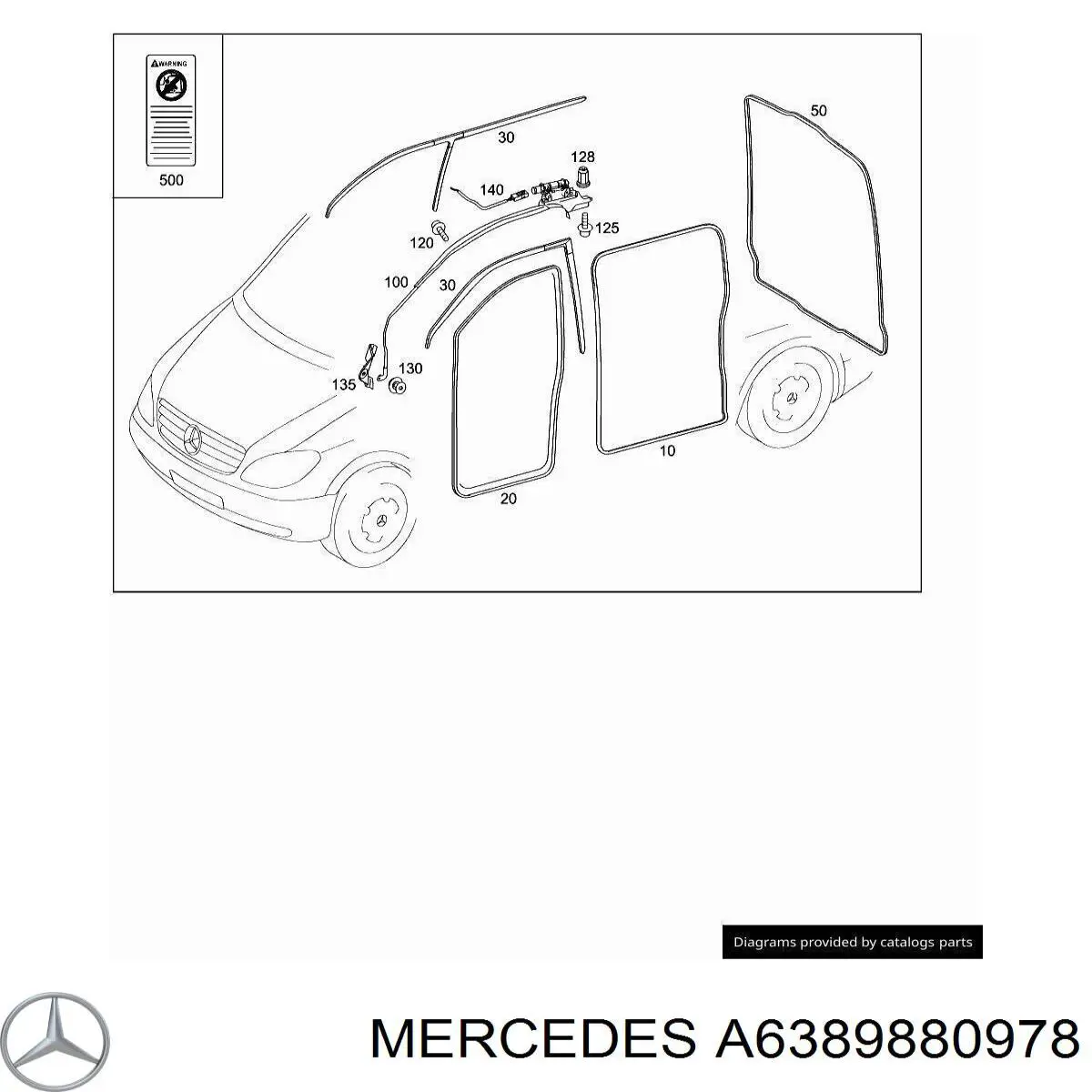 Comprar A6389880978 Mercedes Clip de fijación de revestimiento de puerta