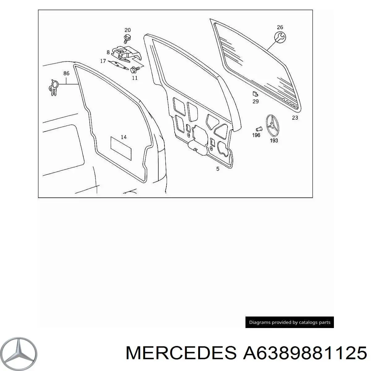 Clip de fijación de moldura de puerta Mercedes A6389881125 precio, desde 1,84 EUR