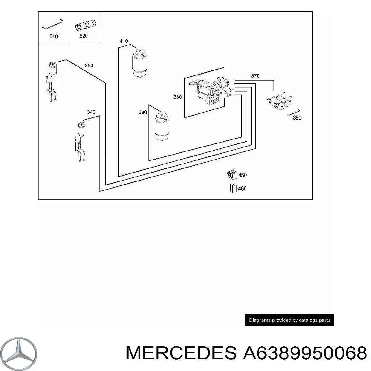 Comprar A6389950068 Mercedes Abrazadera de tubo de freno