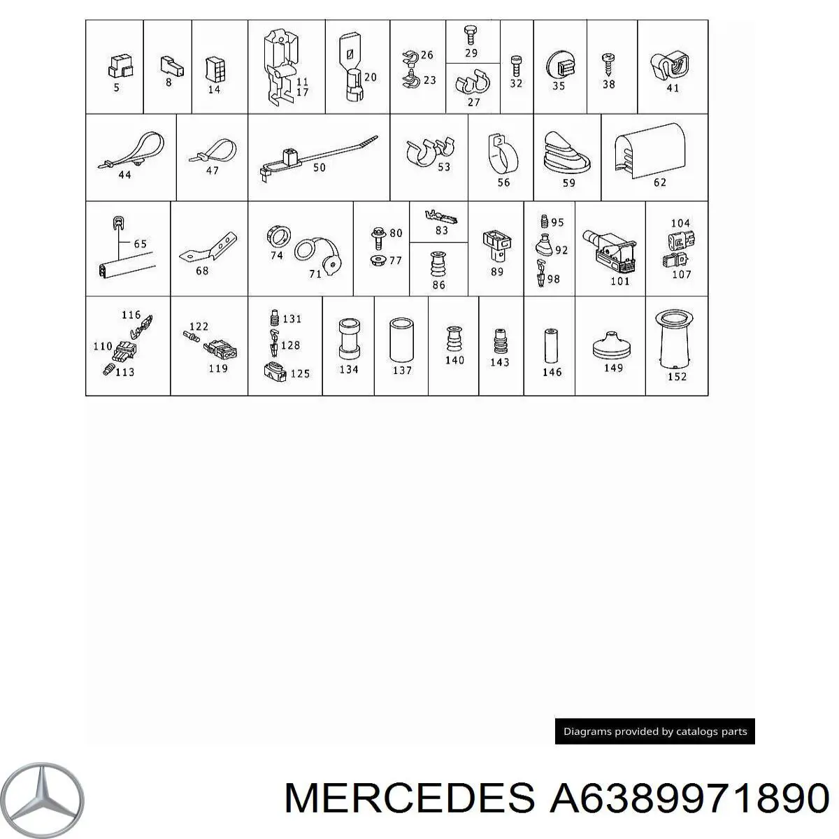 Comprar A6389971890 Mercedes Abrazadera plástica universal