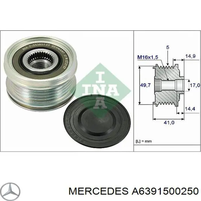 A6391500250 Mercedes Alternador de coche