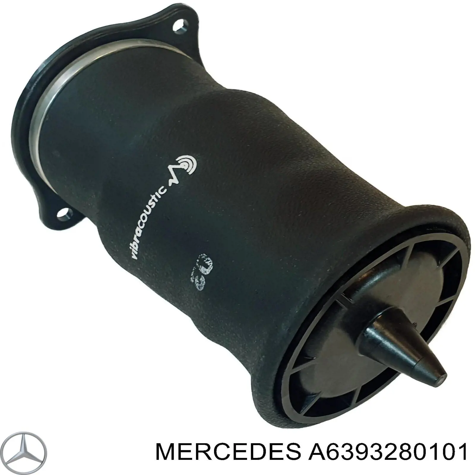 A6393280101 Mercedes muelle neumático, suspensión, eje trasero