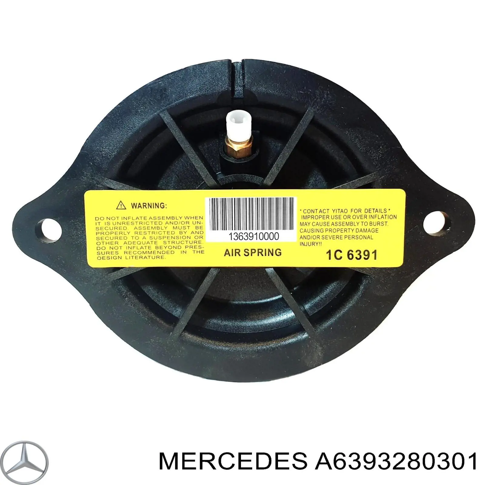 Muelle neumático, suspensión, eje trasero para Mercedes Vito (639)
