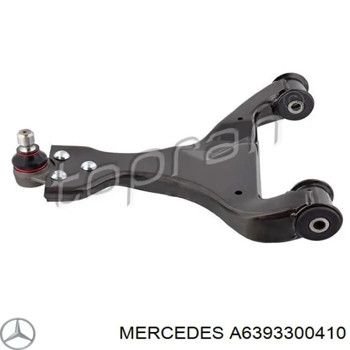 A6393300410 Mercedes barra oscilante, suspensión de ruedas delantera, inferior izquierda
