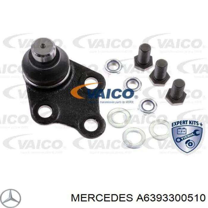 Brazo inferior derecho de la suspensión delantera A6393300510 Mercedes