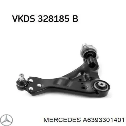 Brazo inferior izquierdo de la suspensión delantera Mercedes A6393301401 precio, desde 108,90 EUR