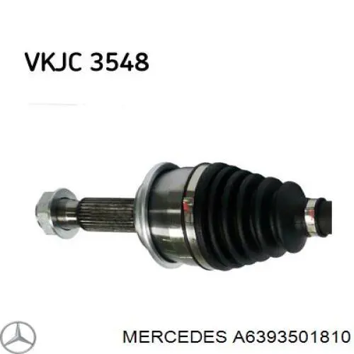 A6393501810 Mercedes árbol de transmisión trasero