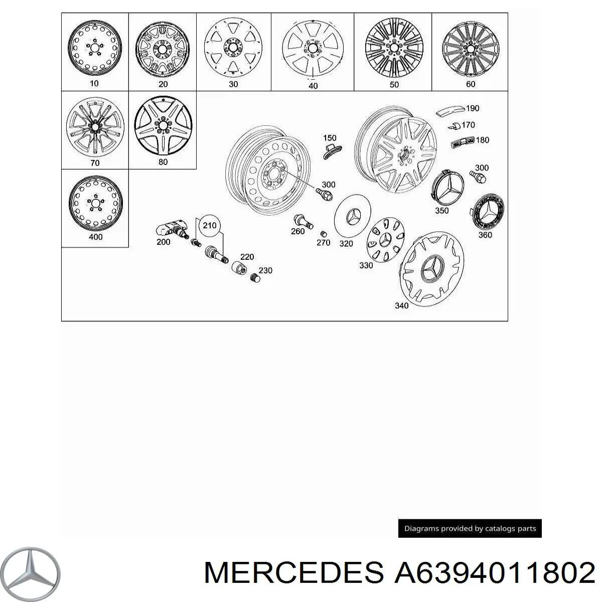 Llantas De Aleacion, (Aleacion De Titanio) Mercedes Vito (639)