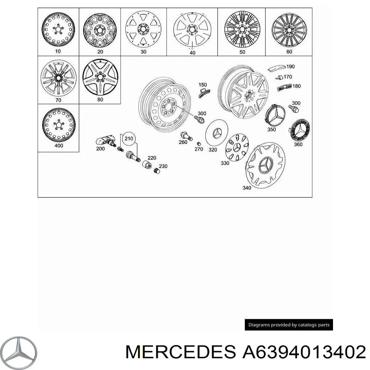 A6394013402 Mercedes Llantas de acero (Estampado)