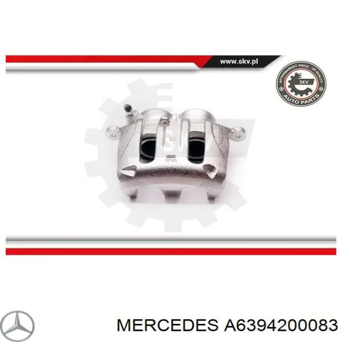 Pinza de freno delantera izquierda A6394200083 Mercedes