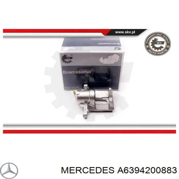 A6394200883 Mercedes pinza de freno trasera izquierda