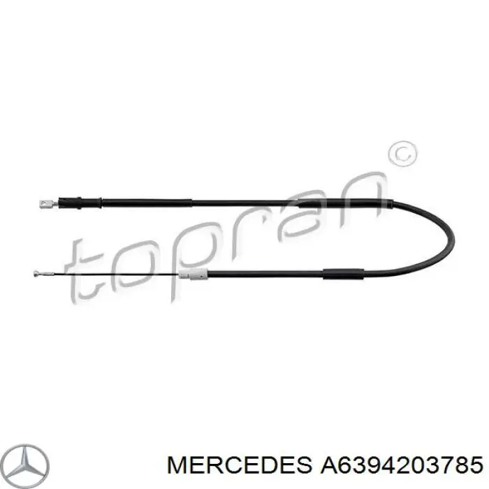 A6394203785 Mercedes cable de freno de mano trasero derecho