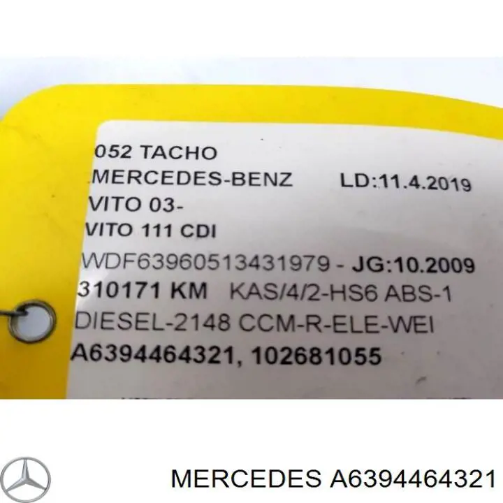 A6399003901 Mercedes Tablero de instrumentos