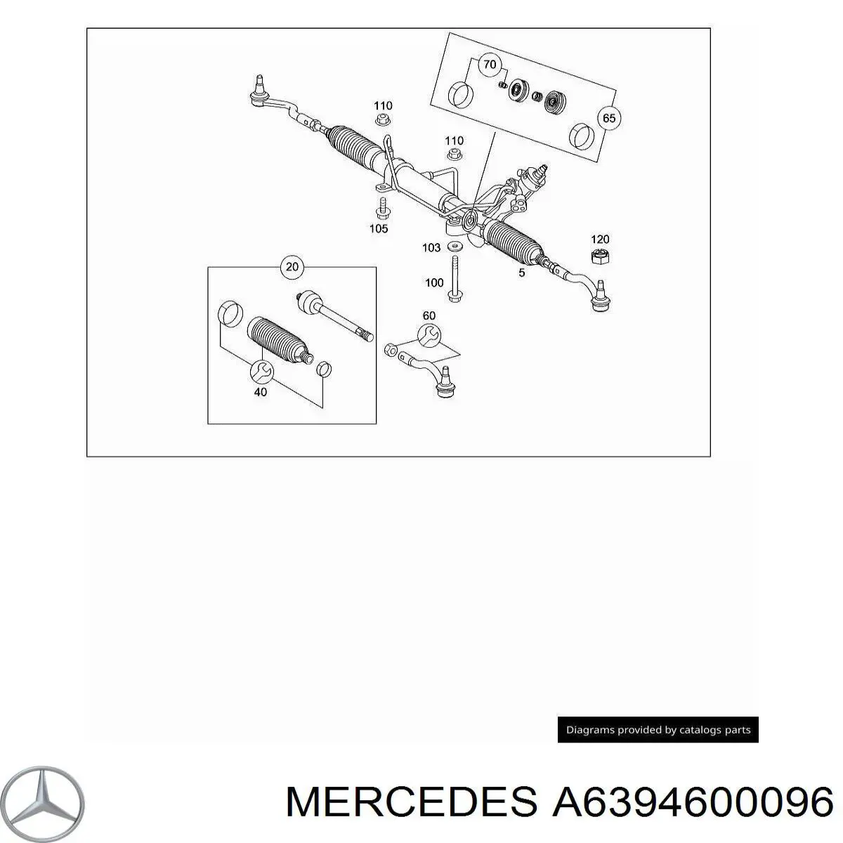 A6394600096 Mercedes fuelle, dirección