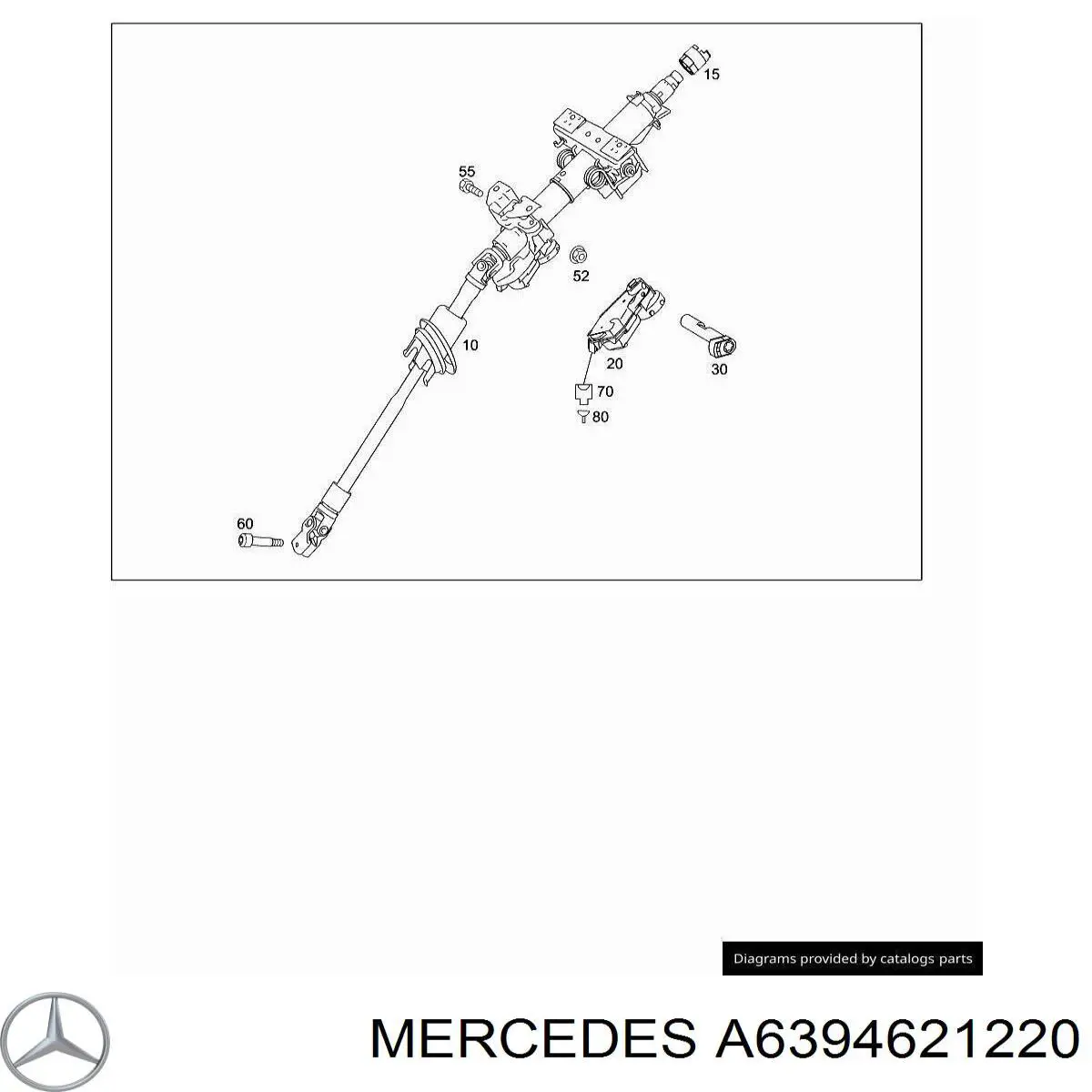 A6394621220 Mercedes columna de dirección