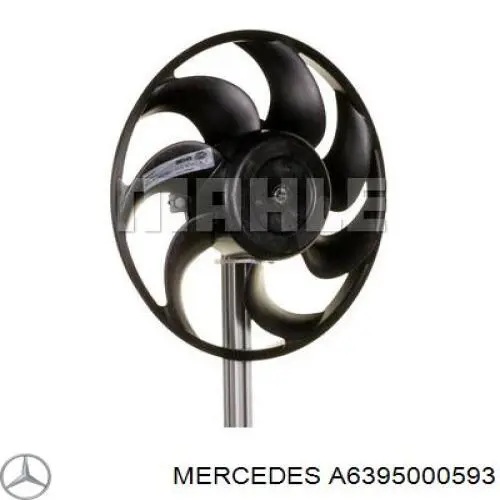 A6395000593 Mercedes ventilador (rodete +motor refrigeración del motor con electromotor completo)