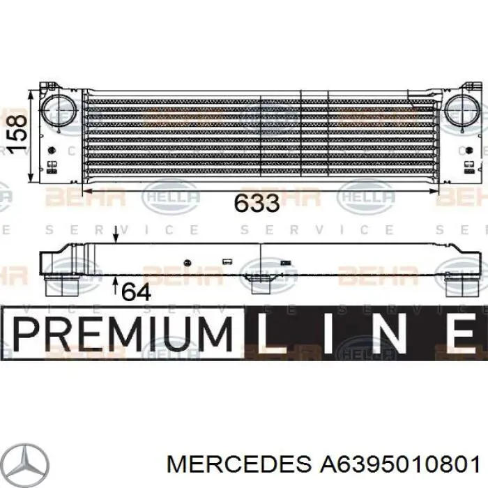 A6395010801 Mercedes intercooler
