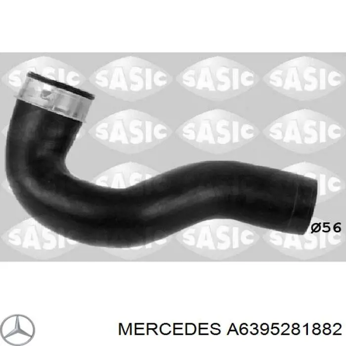 A6395281882 Mercedes tubo flexible de aire de sobrealimentación inferior