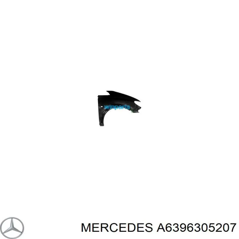 A6396305207 Mercedes guardabarros delantero derecho