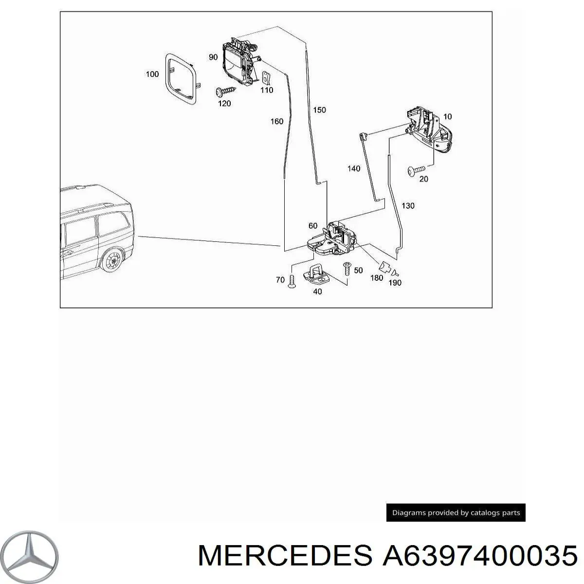 Comprar A6397400035 Mercedes Cerradura de puerta de maletero